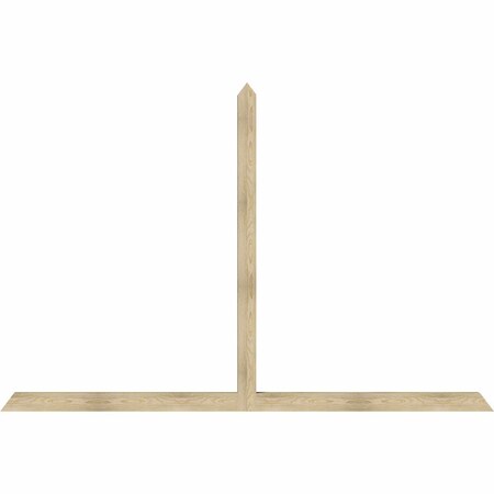 Ekena Millwork Portland Rough Sawn Timber Gable Bracket, Douglas Fir, 108"W x 72"H x 4"D x 4"F, 16/12 Pitch GBW108X72X0404POR00RDF